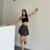 Siyah Desenli Şort Etek - görsel 3
