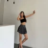 Siyah Desenli Şort Etek - görsel 4